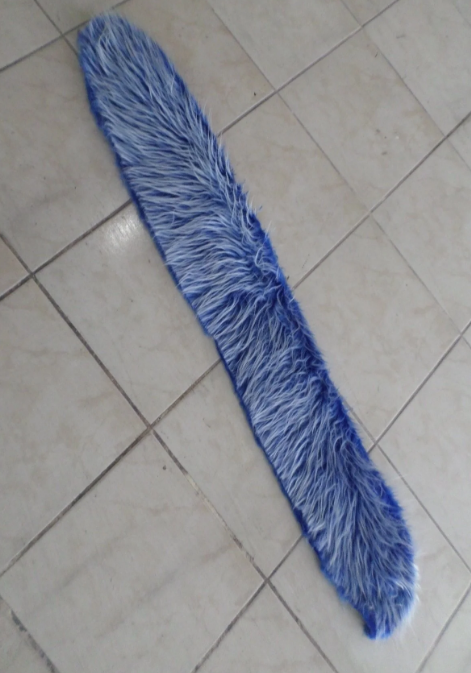 Renault 12 Uyumlu Torpido Örtüsü Peluş Kumaş Mavi Beyaz