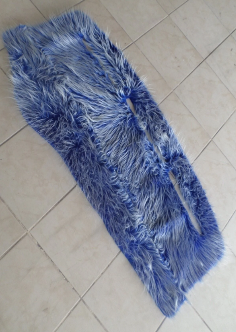 Ford Connect 2003-2014 Uyumlu Torpido Örtüsü Peluş Kumaş Mavi Beyaz