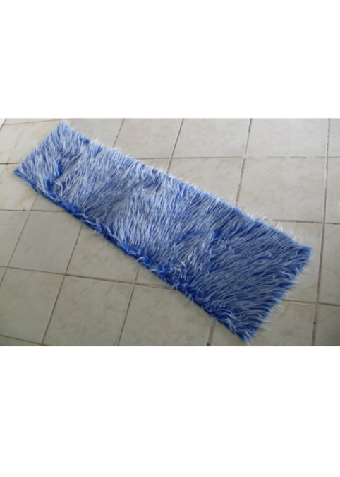 Araç Torpido Üstü Peluş Kumaş Koyu Mavi Beyaz 150x40 Cm